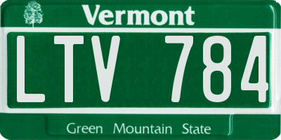 VT license plate LTV784