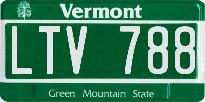 VT license plate LTV788