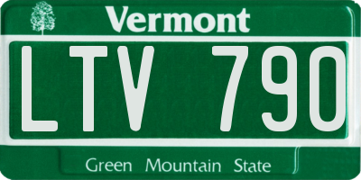VT license plate LTV790