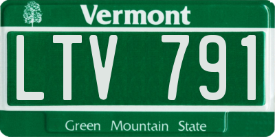 VT license plate LTV791