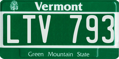 VT license plate LTV793