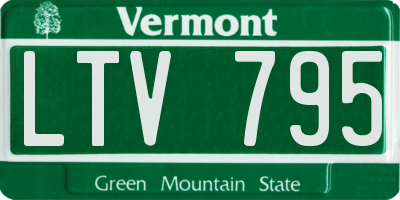 VT license plate LTV795