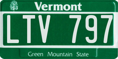 VT license plate LTV797