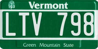VT license plate LTV798