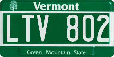 VT license plate LTV802