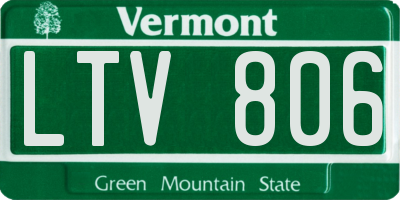 VT license plate LTV806