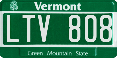 VT license plate LTV808