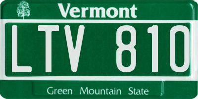 VT license plate LTV810