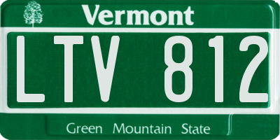 VT license plate LTV812