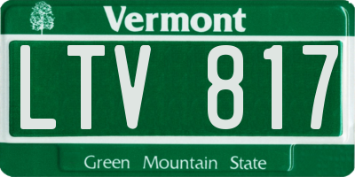 VT license plate LTV817