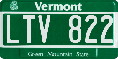 VT license plate LTV822