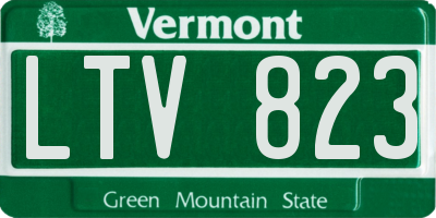VT license plate LTV823