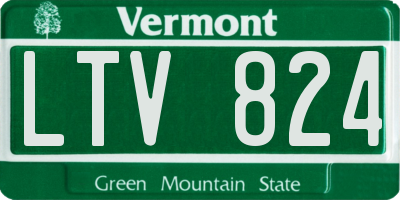 VT license plate LTV824