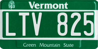 VT license plate LTV825