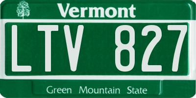 VT license plate LTV827