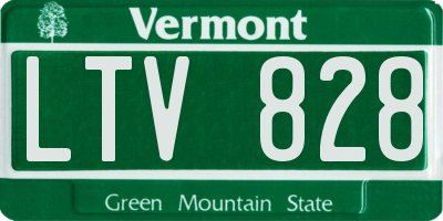 VT license plate LTV828