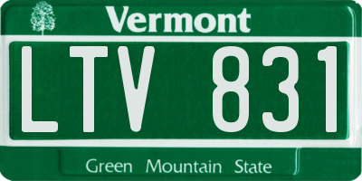 VT license plate LTV831
