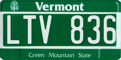 VT license plate LTV836