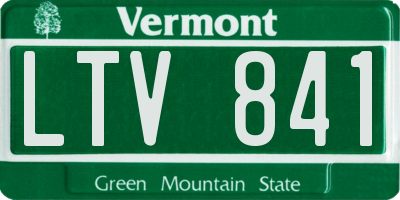 VT license plate LTV841