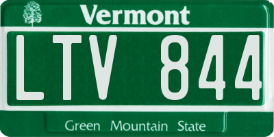 VT license plate LTV844