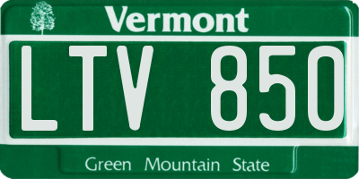 VT license plate LTV850