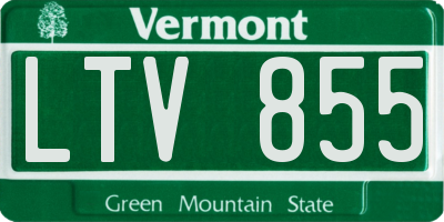 VT license plate LTV855