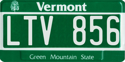VT license plate LTV856