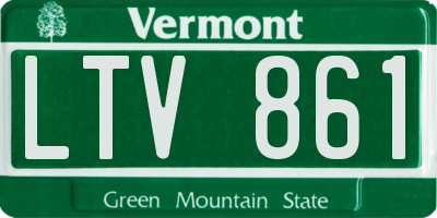 VT license plate LTV861
