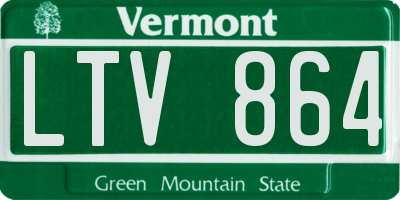 VT license plate LTV864