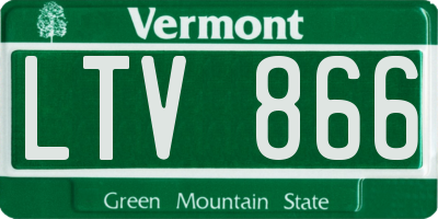 VT license plate LTV866