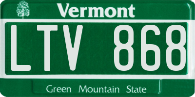 VT license plate LTV868