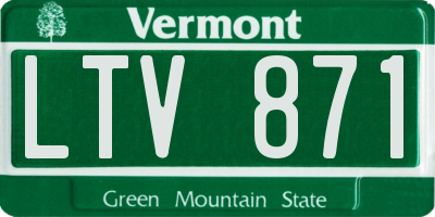 VT license plate LTV871