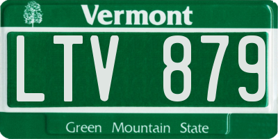 VT license plate LTV879