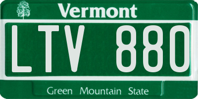 VT license plate LTV880