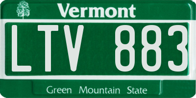 VT license plate LTV883