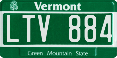 VT license plate LTV884