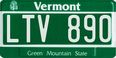 VT license plate LTV890
