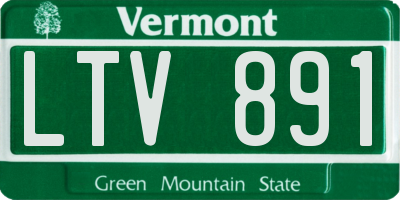 VT license plate LTV891
