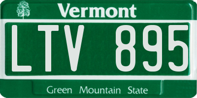 VT license plate LTV895