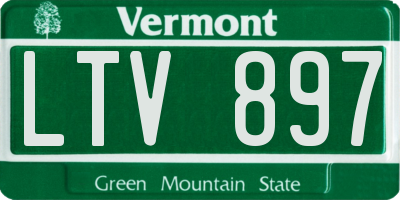 VT license plate LTV897