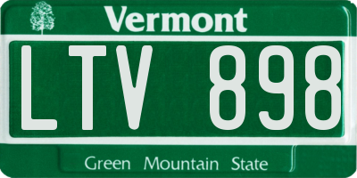 VT license plate LTV898