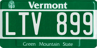 VT license plate LTV899