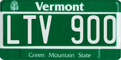 VT license plate LTV900