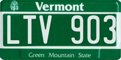 VT license plate LTV903