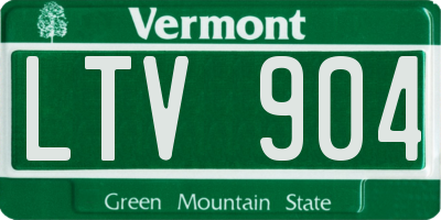 VT license plate LTV904