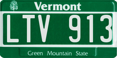 VT license plate LTV913