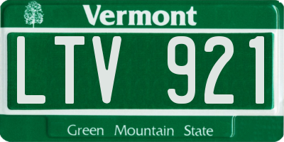 VT license plate LTV921