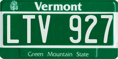 VT license plate LTV927