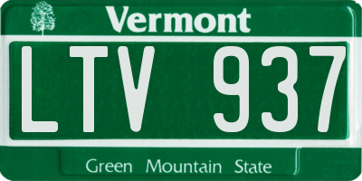VT license plate LTV937
