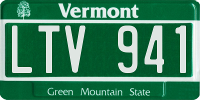 VT license plate LTV941
